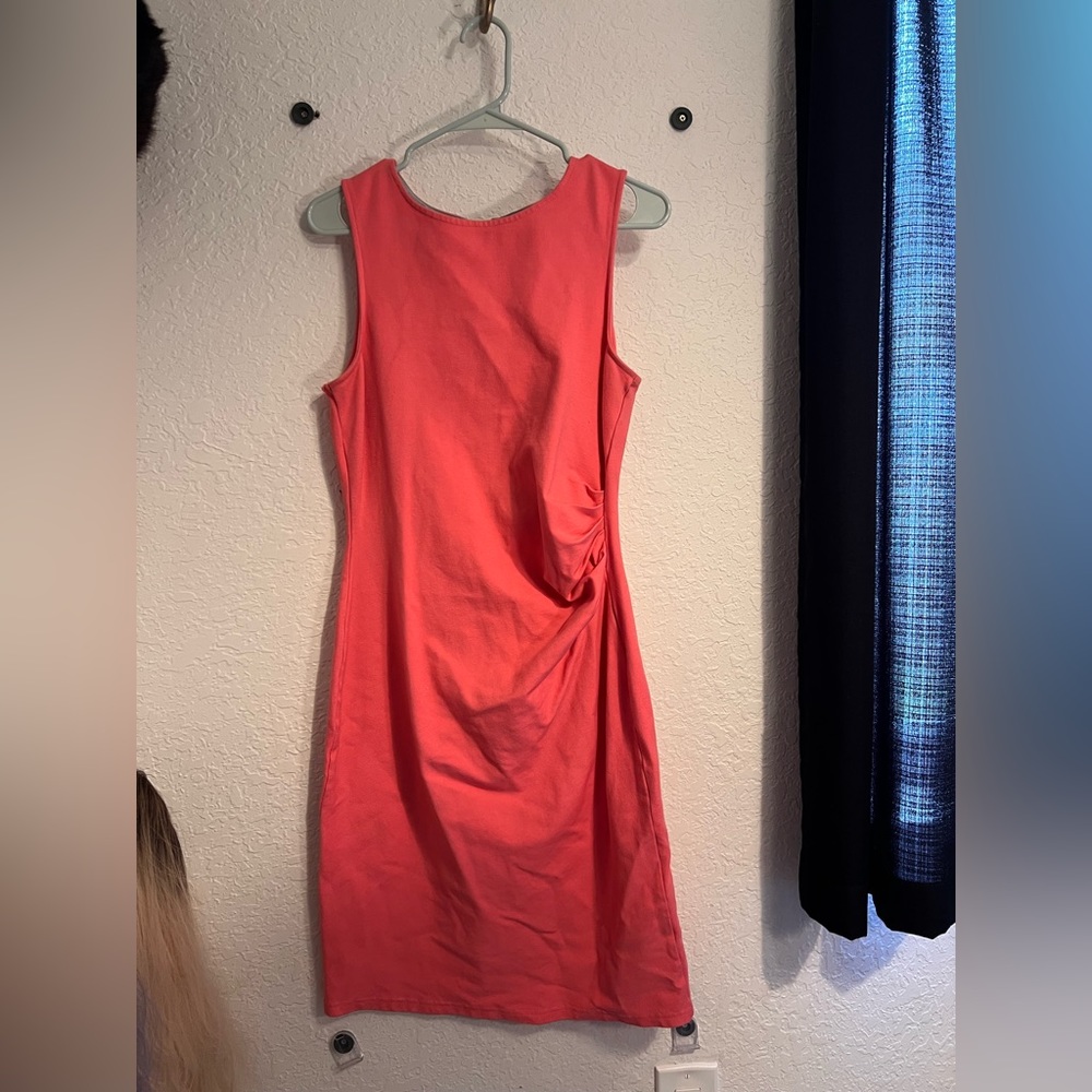 hot pink and gray Kenneth Cole dress